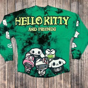 Hello Kitty & Friends x Japan LA Spirit Jersey XS Green Long Sleeve Tie Dye